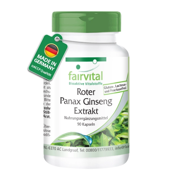 Red Panax Ginseng Extract 400mg - 90 Capsules